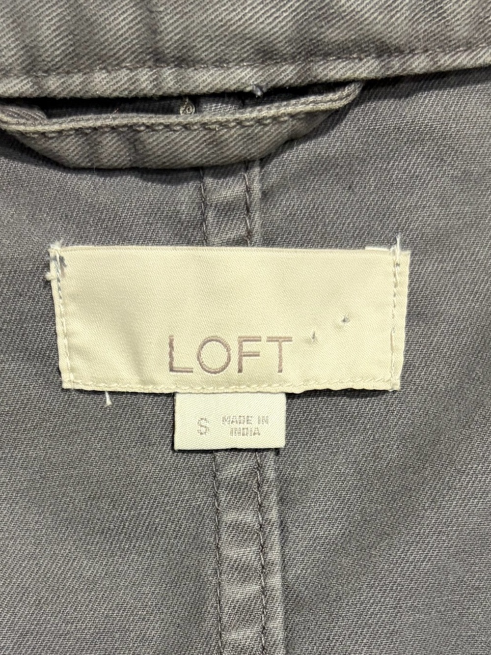 Loft Women's Gray Utility Jacket - Casual Button-Up Coat - Picture 4 of 4